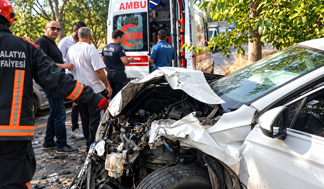 Malatya’da Kafa Kafaya Çarpıştılar: 2 Kişi Yaralandı