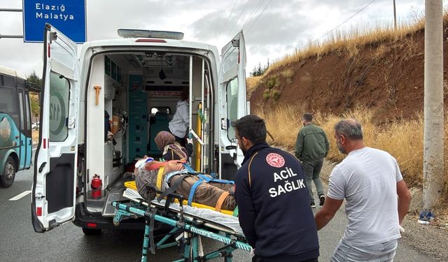 Elazığ-Diyarbakır Yolunda Korkutan Kaza! 1 Kişi Yaralandı