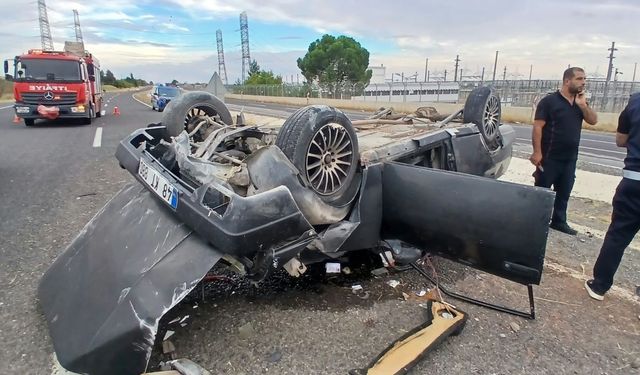 Seyir Halindeyken Bir Anda Oldu! Lastiği Kopan Tofaş Takla Attı: 5 Yaralı
