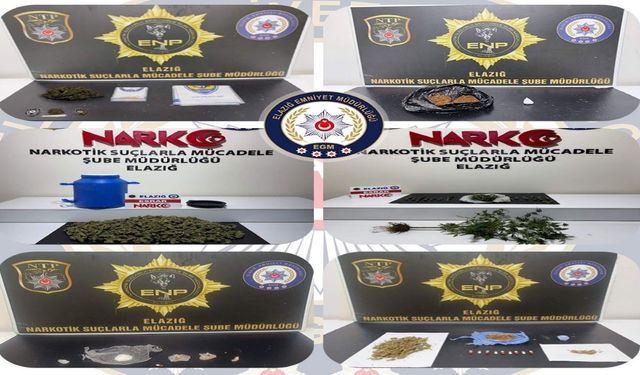 Elazığ’da Uyuşturucu Operasyonunda Çarpıcı Detay! 1 Kilo 738 Gram Ele Geçirildi
