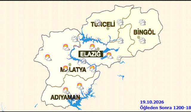 Elazığ’da Yağış Beklenen İlçeler Belli Oldu! İşte İlçe İlçe Hava Durumu