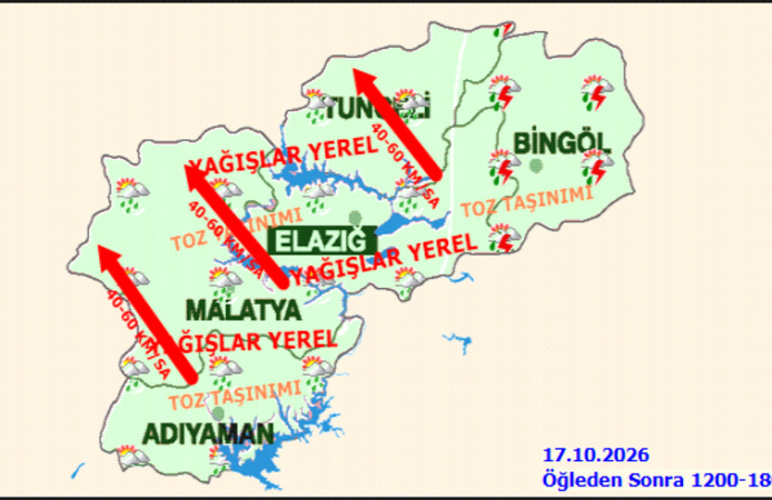 Elazığ’da 5 İlçeye Dikkat! Gece Saatlerine Kadar Sürecek