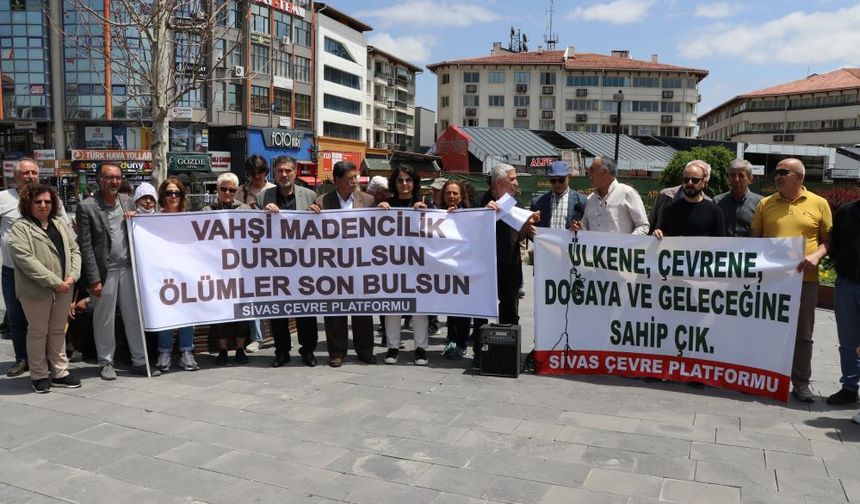 Sivas’ta bir kişinin öldüğü maden kazası protesto edildi