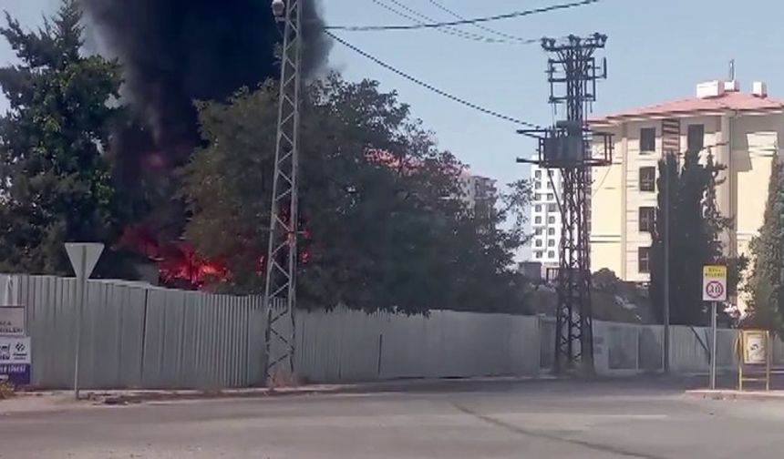 Malatya'da şantiyede korkutan yangın
