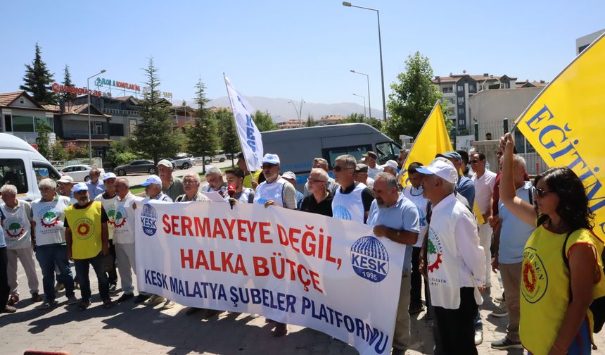 KESK, Malatya’da ‘YOK, YOK, YOK’ diyerek hizmet üretimini durdurdu