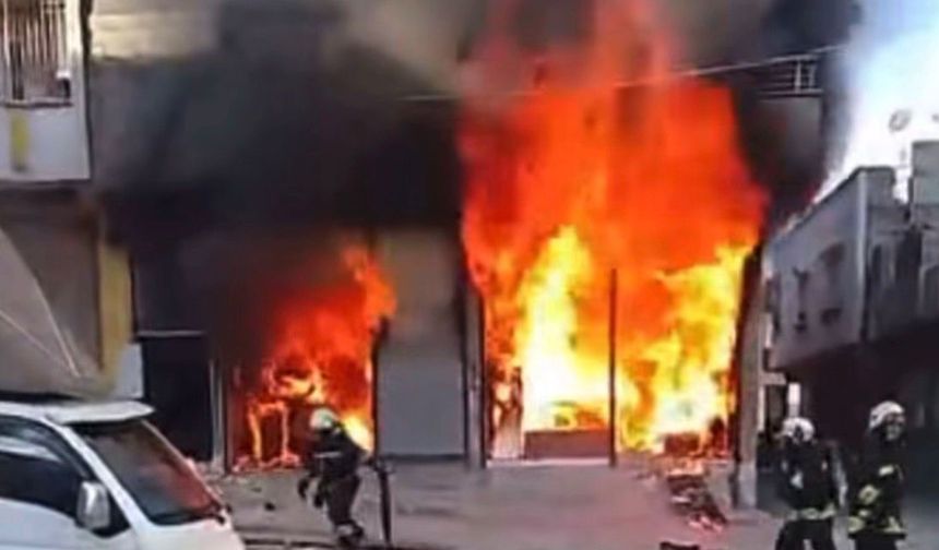 Gaziantep’te korkutan iş yeri yangını