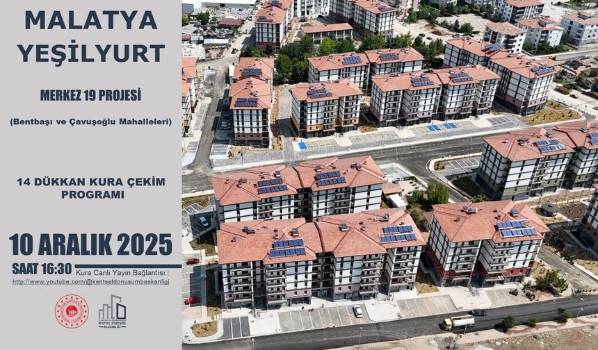 Malatya'da 14 Dükkanın Kurası Çekiliyor! Canlı İzle