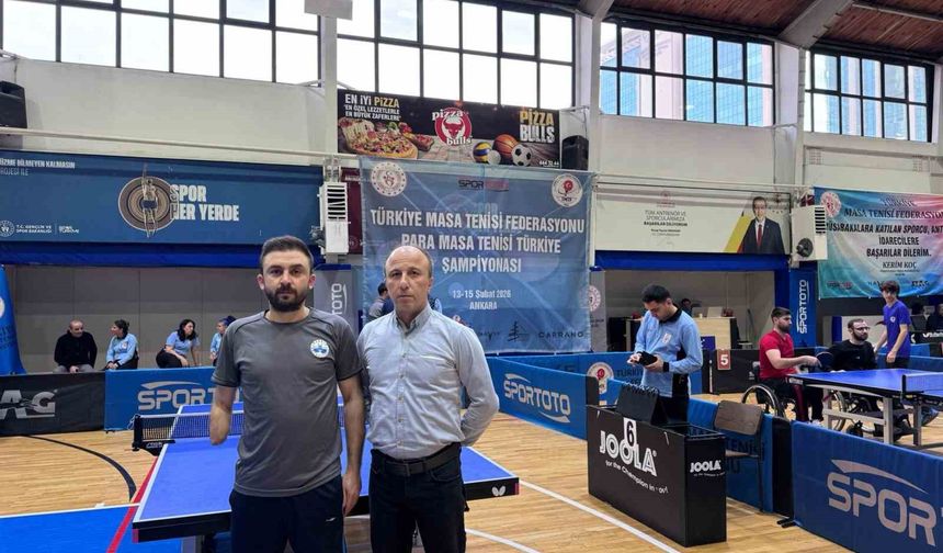 Elazığlı Paralimpik Masa Tenisi Sporcusu Hamza Yıldız, Türkiye 5’incisi Oldu