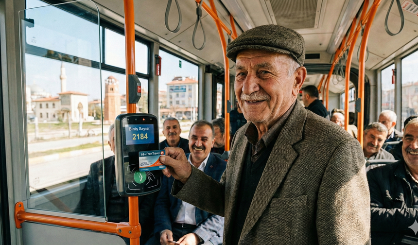 Malatya'da Ücretsiz Ulaşım Rekortmeni 2 Bin 184 Binişle Ahmet Amca Oldu