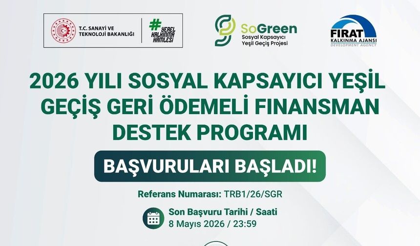 Fırat Kalkınma Ajansı’ndan KOBİ’lere 235 Milyon TL’lik Yeşil Dönüşüm Desteği