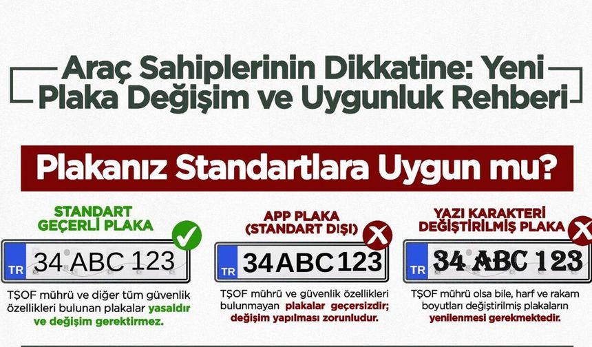 Plakanız Yasal mı, Değişmesi Gerekiyor mu? EGM Plaka Değişim Rehberini Yayımladı