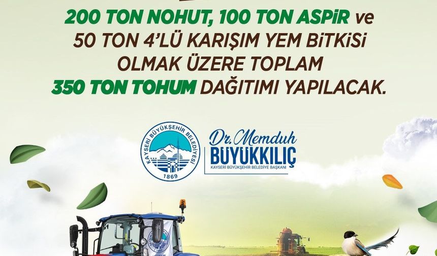 Kayseri'de Çiftçiye Tohum Desteği Başlıyor