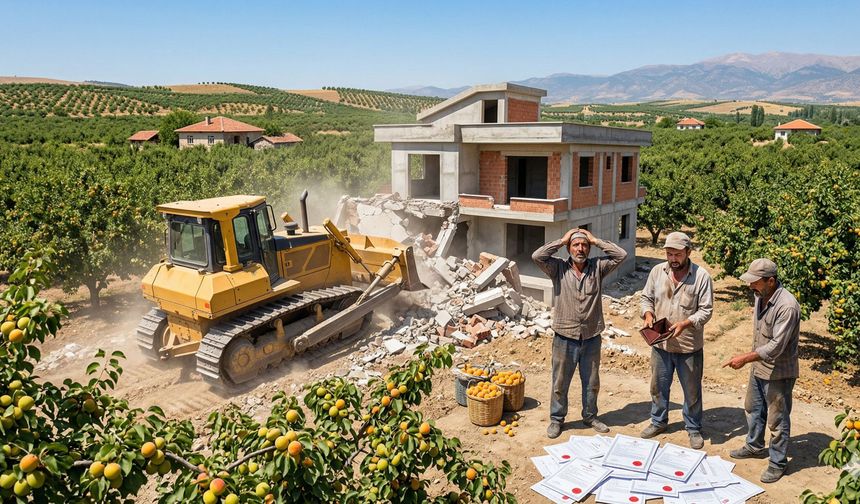 Malatya'da Kayısı Bahçesine İzinsiz Ev Yapanlar Yandı! Ağır Cezalar Yayımlandı