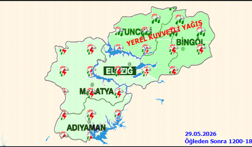 Malatya'ya Hem Sağanak Hem Dolu Geliyor! İlçe İlçe Son Durum