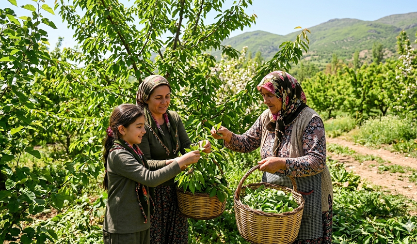 Malatya’da Herkes Bahçelere Koştu! Yapraklar Çıktı, Sarma Başladı