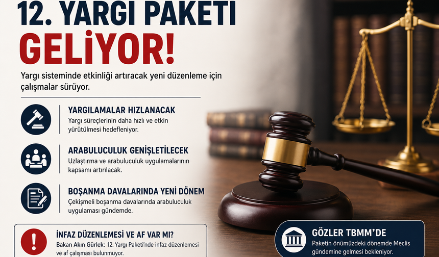 12. Yargı Paketi'nde Son Durum: İnfaz Düzenlemesi, HAGB Değişikliği ve IBAN Düzenlemesinde Neler Var?