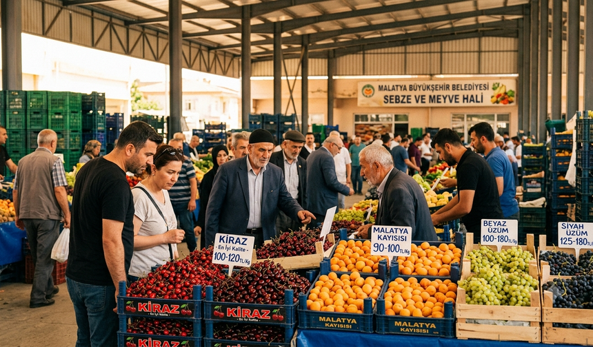Kayısı Zirvede Ama Vatandaşın Gözü Kirazda! Malatya Halinde Fiyatlar Şaşırttı