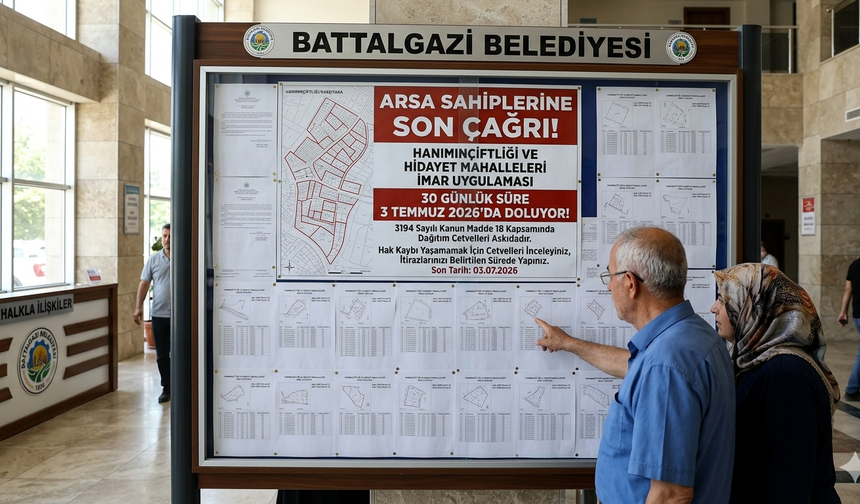 Battalgazi’de Arsa Sahiplerine Son Çağrı! 30 Günlük Süre Doluyor