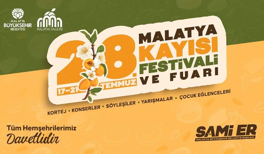 Malatya'da 28. Kayısı Festivali Programı Belli Oldu: İşte Festivalin Dolu Dolu Etkinlikleri!