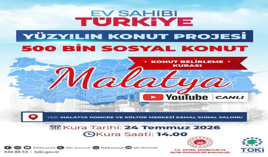 Malatya'da TOKİ Kura Heyecanı! 500 Bin Sosyal Konut İçin Geri Sayım Başladı