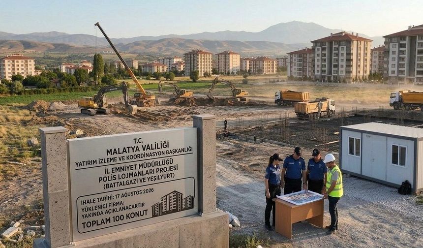 Malatya'ya Polis Lojmanı Geliyor! Dev Proje İçin Düğmeye Basıldı