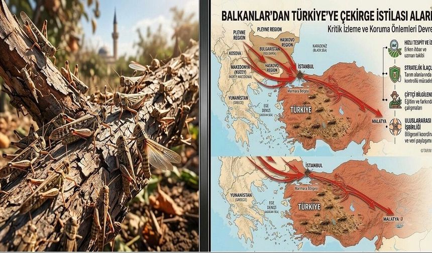 Balkanlardan Geliyor! İstilacı Çekirgeler Türkiye Sınırına Dayandı