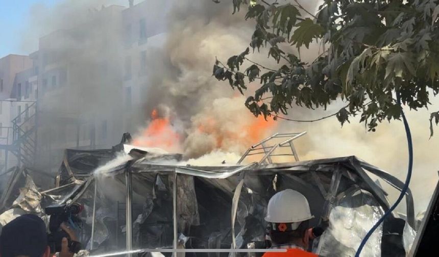 Malatya’da konteyner kentte korku dolu anlar! Alevler bir anda yükseldi