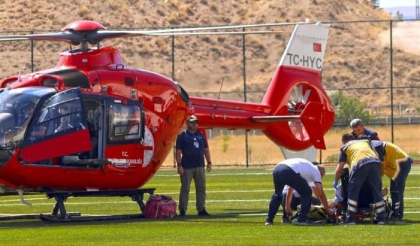 Malatya'da Zamanla Yarış! 84 Yaşındaki Hasta İçin Hava Ambulansı Havalandı