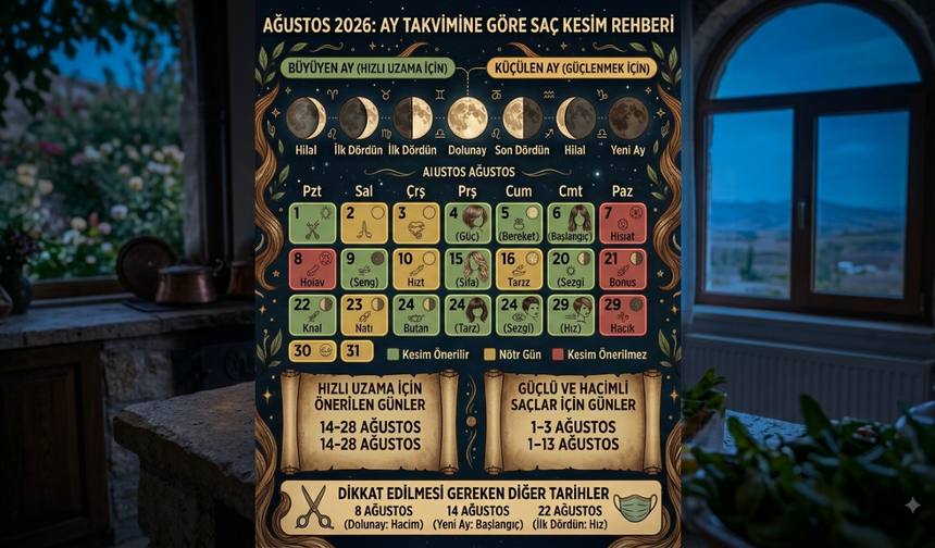 Ağustos Ayında Saçınızı Ne Zaman Kestirmelisiniz? Burçlara Göre Günler
