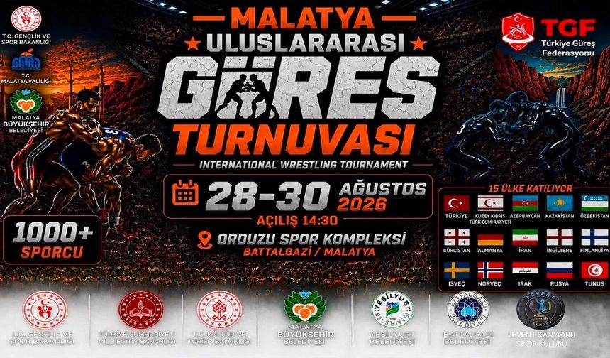 Malatya’da Güreş Şöleni: 15 Ülkeden 1.019 Sporcu Aynı Minderde Buluşuyor