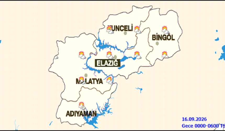 Elazığ’da Sıcaklıklar 34 Dereceyi Görecek: İşte İlçe İlçe Hava Durumu