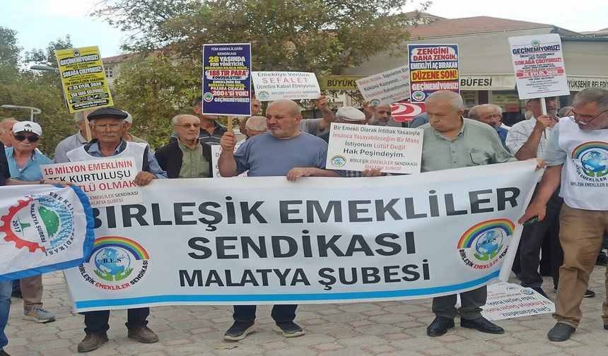 Malatya’da Emeklilerden Seyyanen Ödeme Çağrısı: “Bütün Emeklilere Verilmelidir”