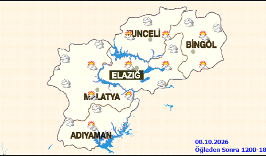 Elazığ’da Hava Durumu Belli Oldu: İlçelerde Sıcaklıklar Kaç Dereceye Çıkacak?