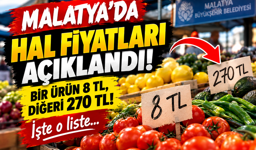 Malatya’da 8 TL’den 270 TL’ye! Haldeki Fiyatlar Dikkat Çekti
