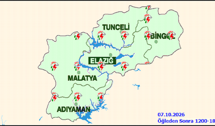 Elazığ’da Hava Bir Anda Değişiyor! İlçelerde Yağış Alarmı