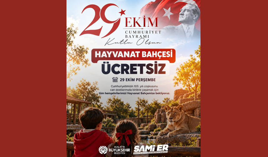 Malatya Hayvanat Bahçesi 29 Ekim’de Ücretsiz Olacak!