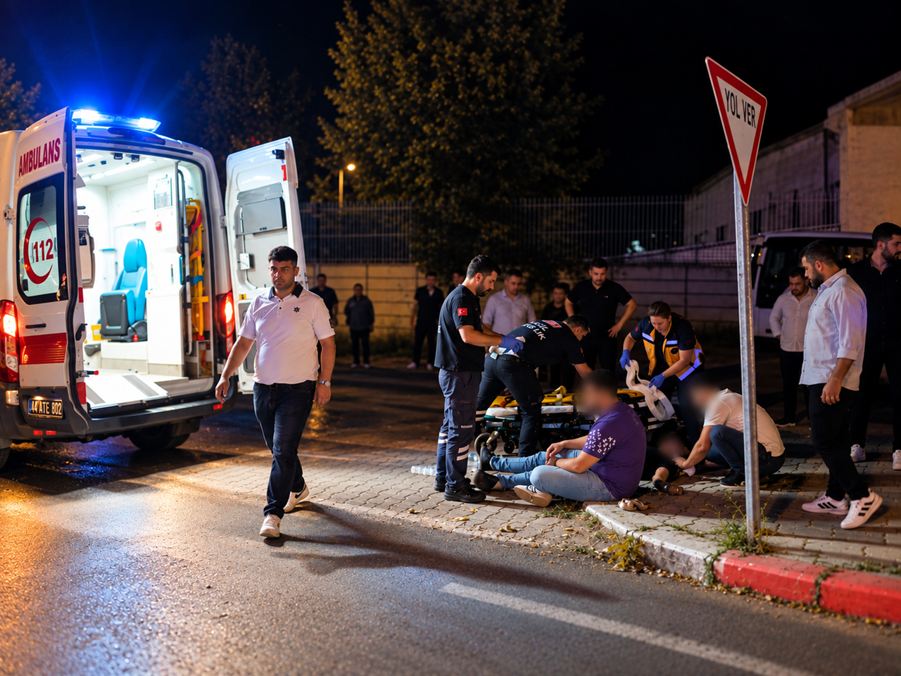 Malatya'da Gece Yarısı Korkutan Kaza: Minibüs Ağaca Çarptı, Motoru Yola Savruldu!